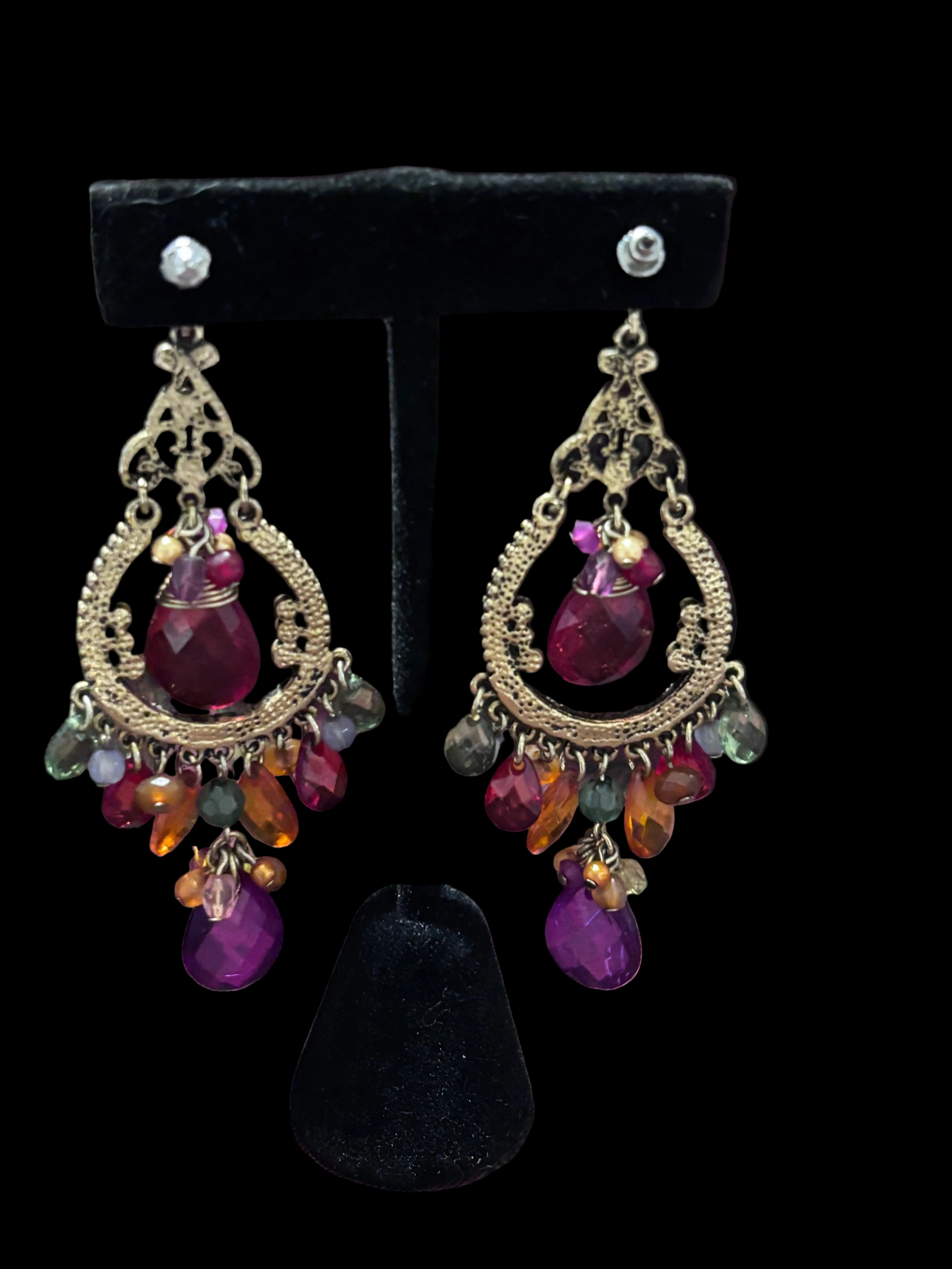 Bling Beaded Dangle Earrings