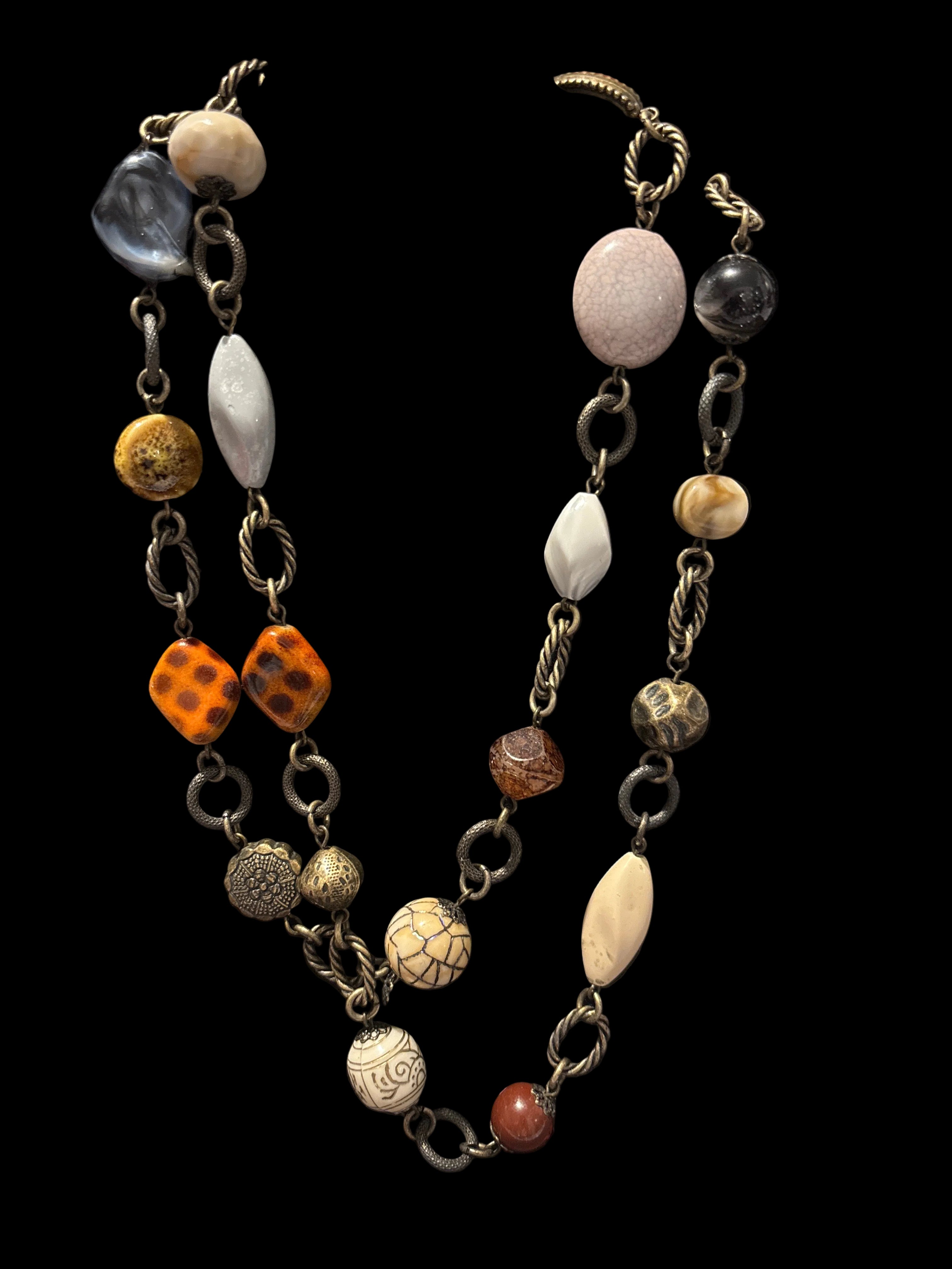 Long stone necklace