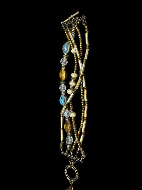 Beaded layer bracelet