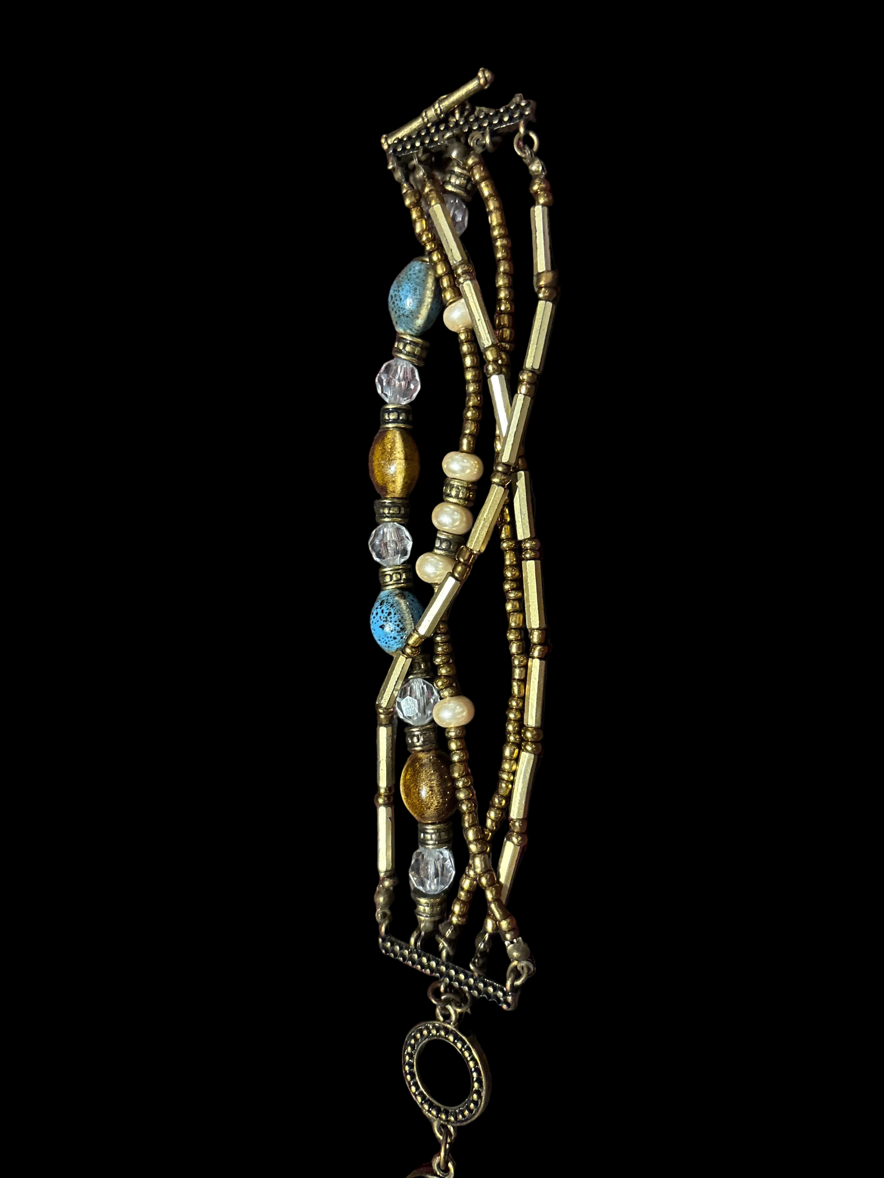 Beaded layer bracelet