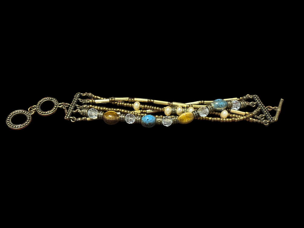 Beaded layer bracelet
