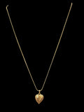 Vintage gold heart pendant necklace